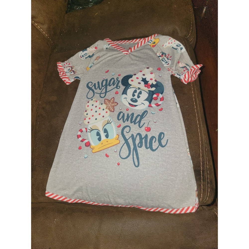 Disney minnie mouse daisy duck holiday Christmas mug nightgown size 4